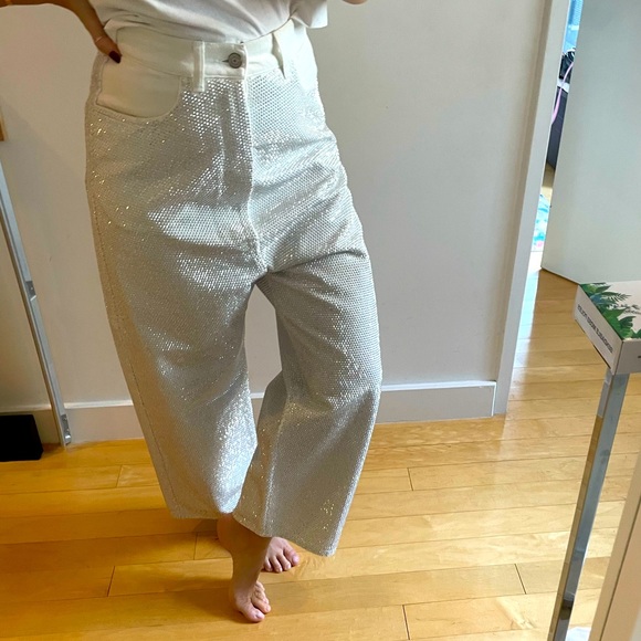 Studded White Golden Goose Jeans - Picture 5 of 13